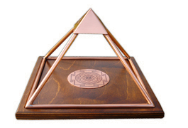 Handmade copper Pyramid with Shri Yantra energy